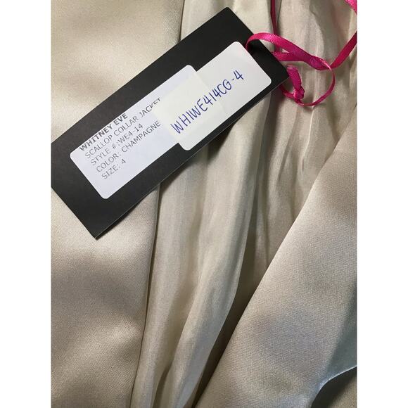 Women Silk Scallop Collar Blazer Sz. 4 NWT Whitney Eve 100% Silk Jacket - Picture 10 of 12